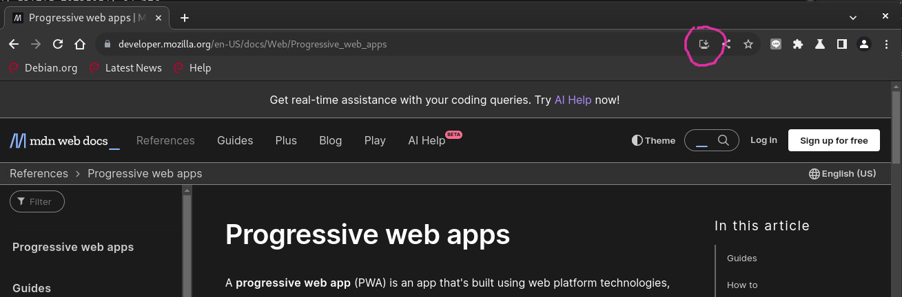 linux pwa