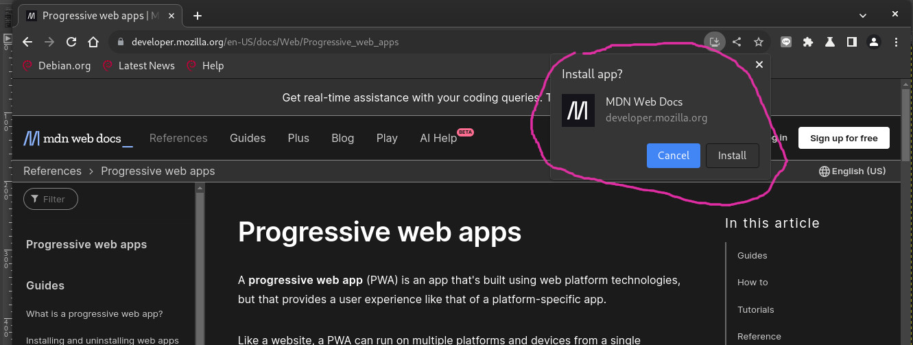 linux pwa